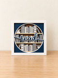 Bookshelf READ | 8” × 8”